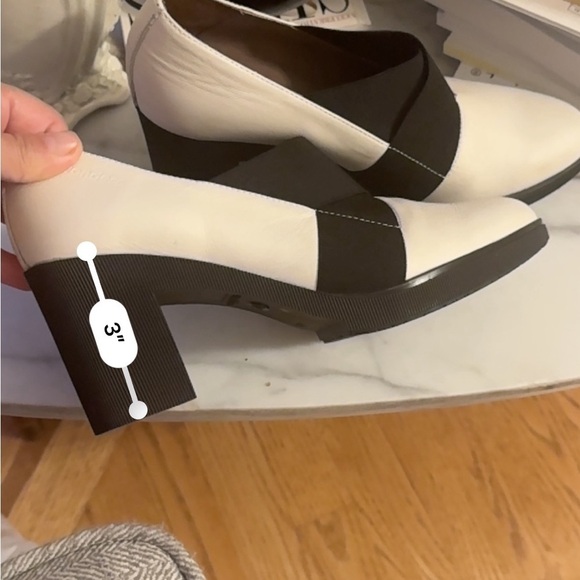 Wonders Black and white Leather Block Heel Shoes - Picture 12 of 12